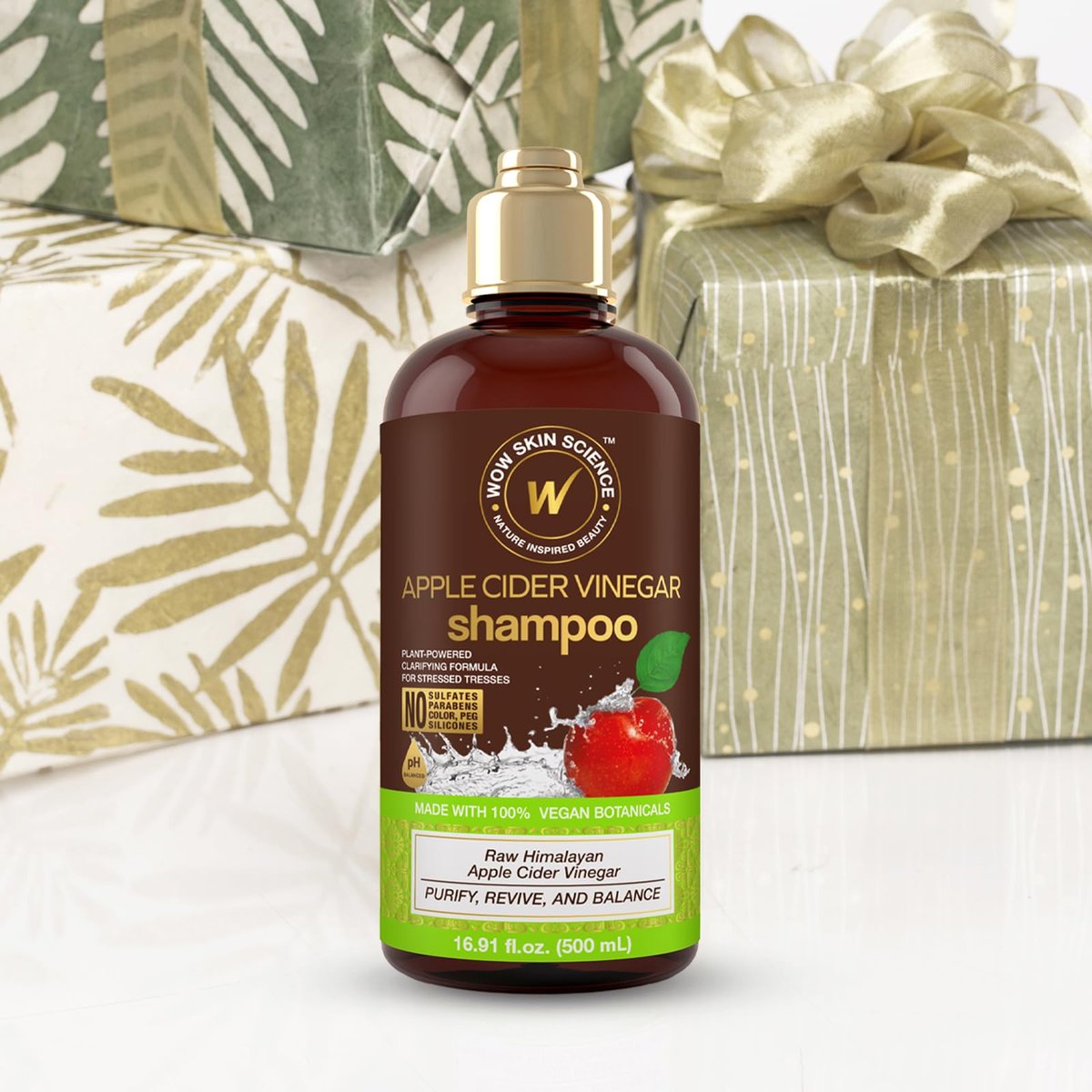 WOW Skin Science Apple Cider Vinegar Shampoo - 16.9 oz | Clarifying & pH Balancing for Healthy Hair - görsel 9