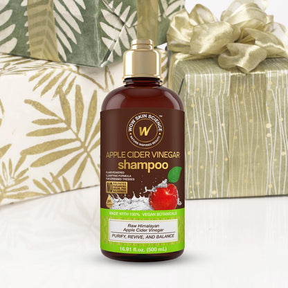 WOW Skin Science Apple Cider Vinegar Shampoo - 16.9 oz | Clarifying & pH Balancing for Healthy Hair