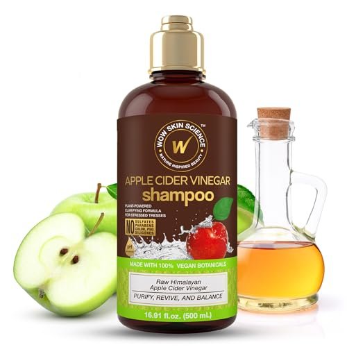 WOW Skin Science Apple Cider Vinegar Shampoo - 16.9 oz | Clarifying & pH Balancing for Healthy Hair - görsel 2