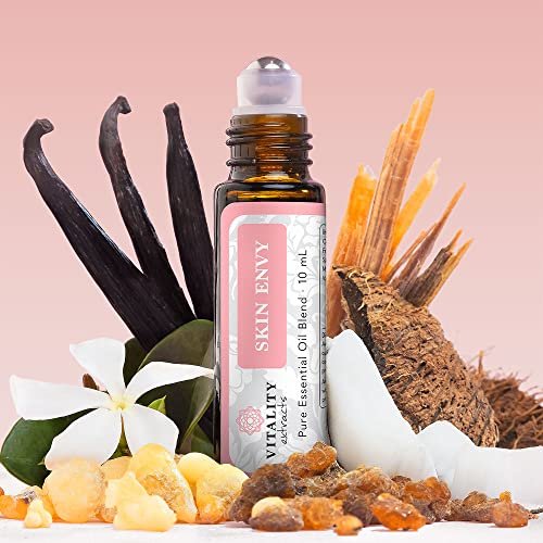 Vitality Extracts Skin Envy Face Moisturizer Serum with Coconut Oil, Collagen & Vitamin E - Vegan, Frankincense & Sandalwood Essential Care - görsel 4
