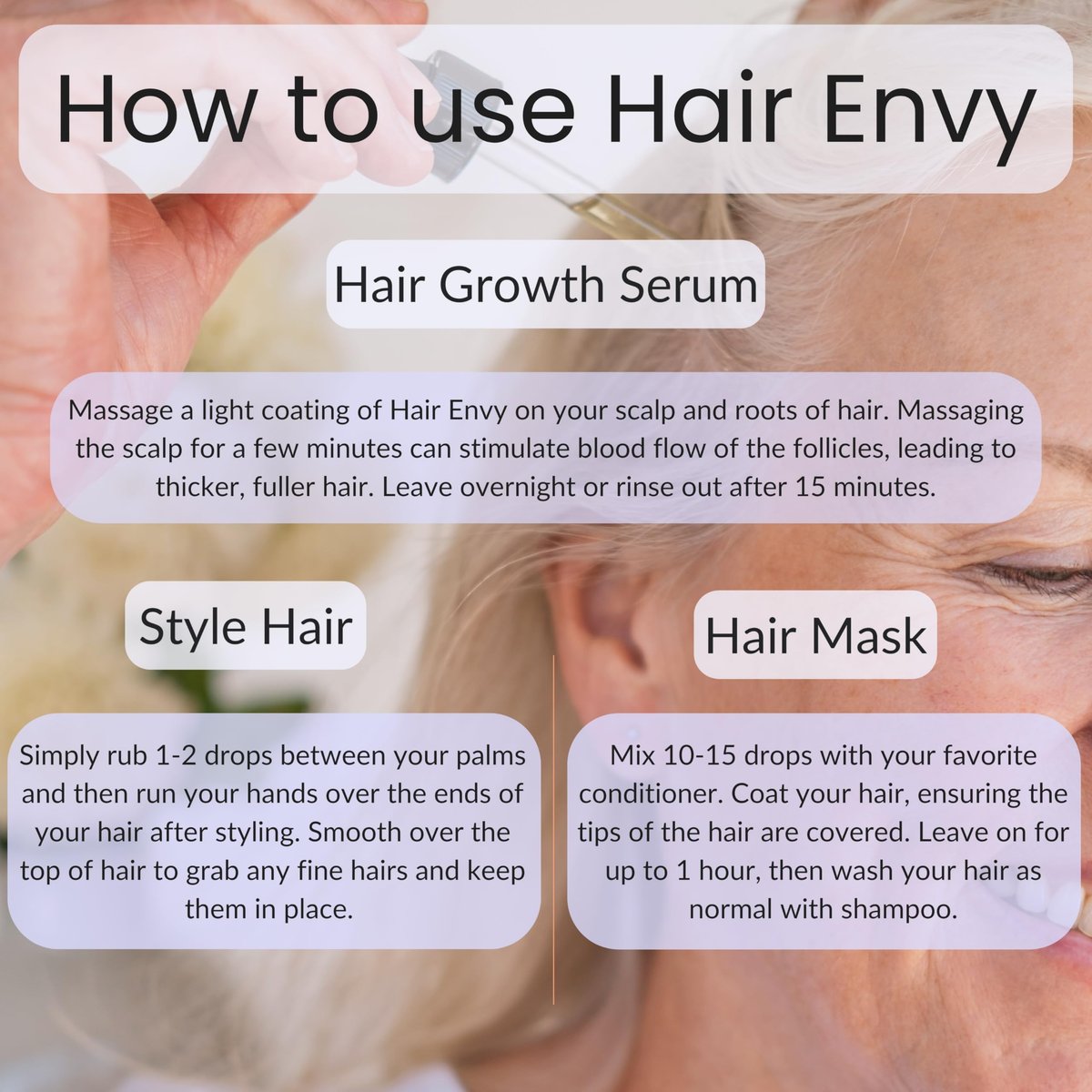 Vitality Extracts Hair Envy - Natural Hair Growth Serum with 15 Plant Extracts, 100% Pure Essential Oils - Strengthen Hair, Minimize Breakage, Stimulate Follicles Avelisse