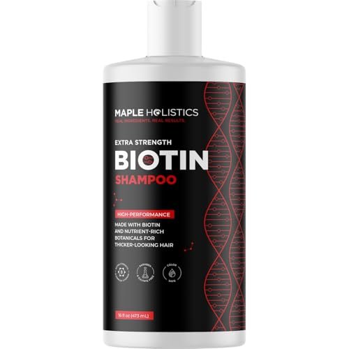 Ultra Biotin Shampoo for Thinning Hair - Extra Strength Volumizing Shampoo for Men and Women with B Vitamins and Rosemary Essential Oil - Sulfate Free Shampoo Biotin Formula for Hair and Scalp Care Avelisse