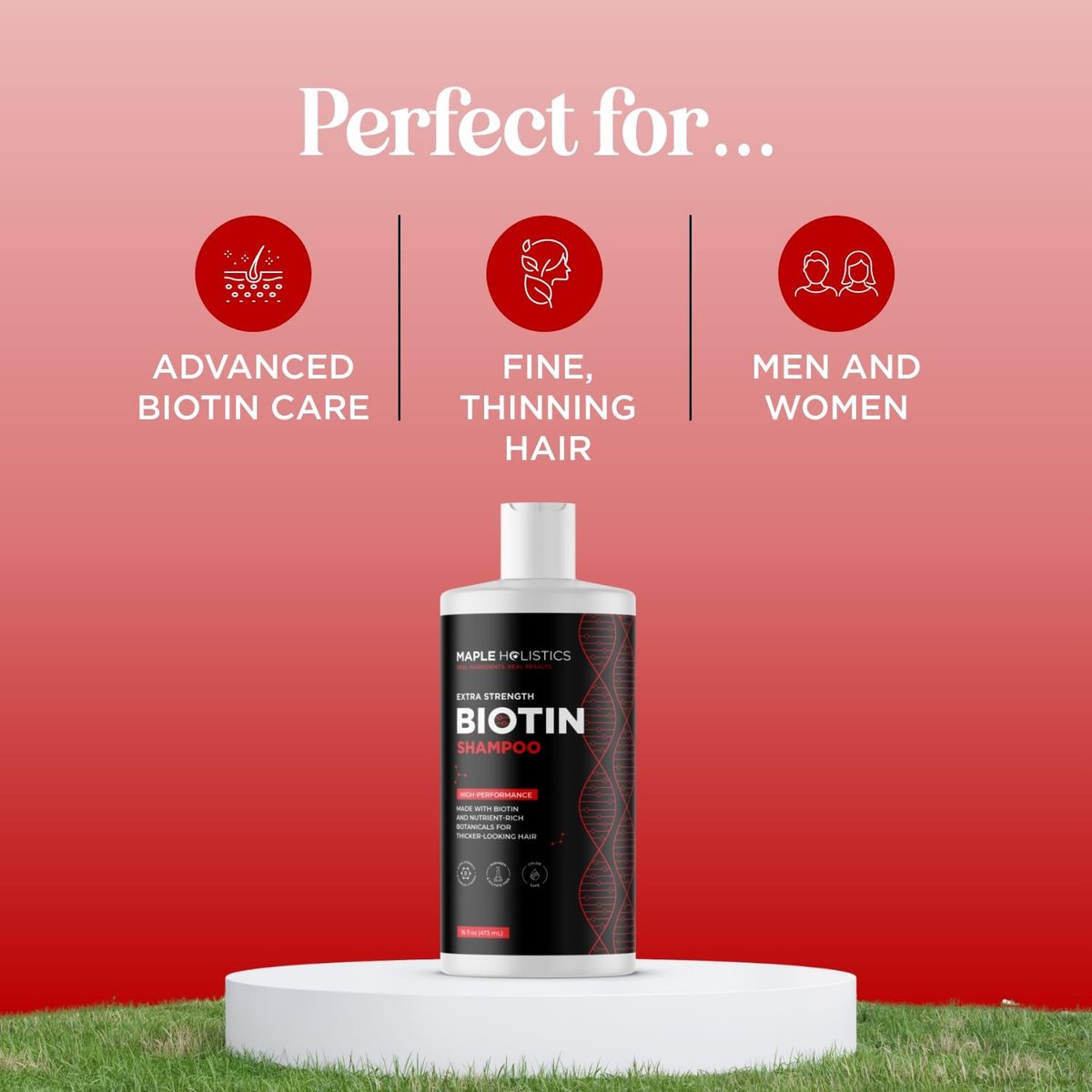 Ultra Biotin Shampoo for Thinning Hair - Extra Strength Volumizing Shampoo for Men and Women with B Vitamins and Rosemary Essential Oil - Sulfate Free Shampoo Biotin Formula for Hair and Scalp Care Avelisse