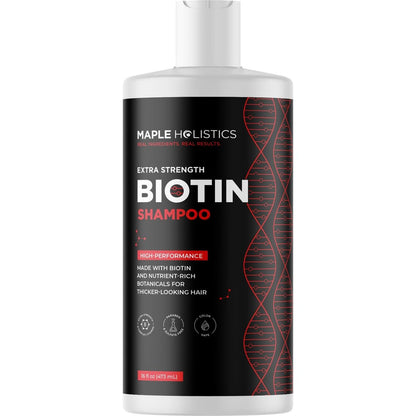 Ultra Biotin Shampoo for Thinning Hair - Extra Strength Volumizing Shampoo for Men and Women with B Vitamins and Rosemary Essential Oil - Sulfate Free Shampoo Biotin Formula for Hair and Scalp Care Avelisse