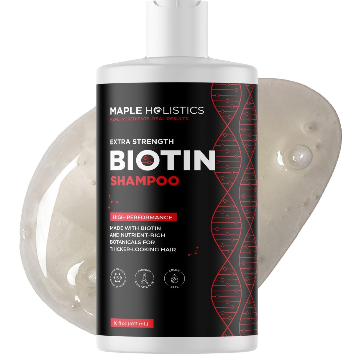 Ultra Biotin Shampoo for Thinning Hair - Extra Strength Volumizing Shampoo for Men and Women with B Vitamins and Rosemary Essential Oil - Sulfate Free Shampoo Biotin Formula for Hair and Scalp Care Avelisse