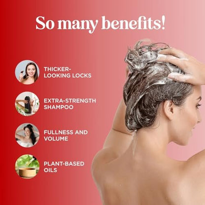 Ultra Biotin Shampoo for Thinning Hair - Extra Strength Volumizing Shampoo for Men and Women with B Vitamins and Rosemary Essential Oil - Sulfate Free Shampoo Biotin Formula for Hair and Scalp Care Avelisse