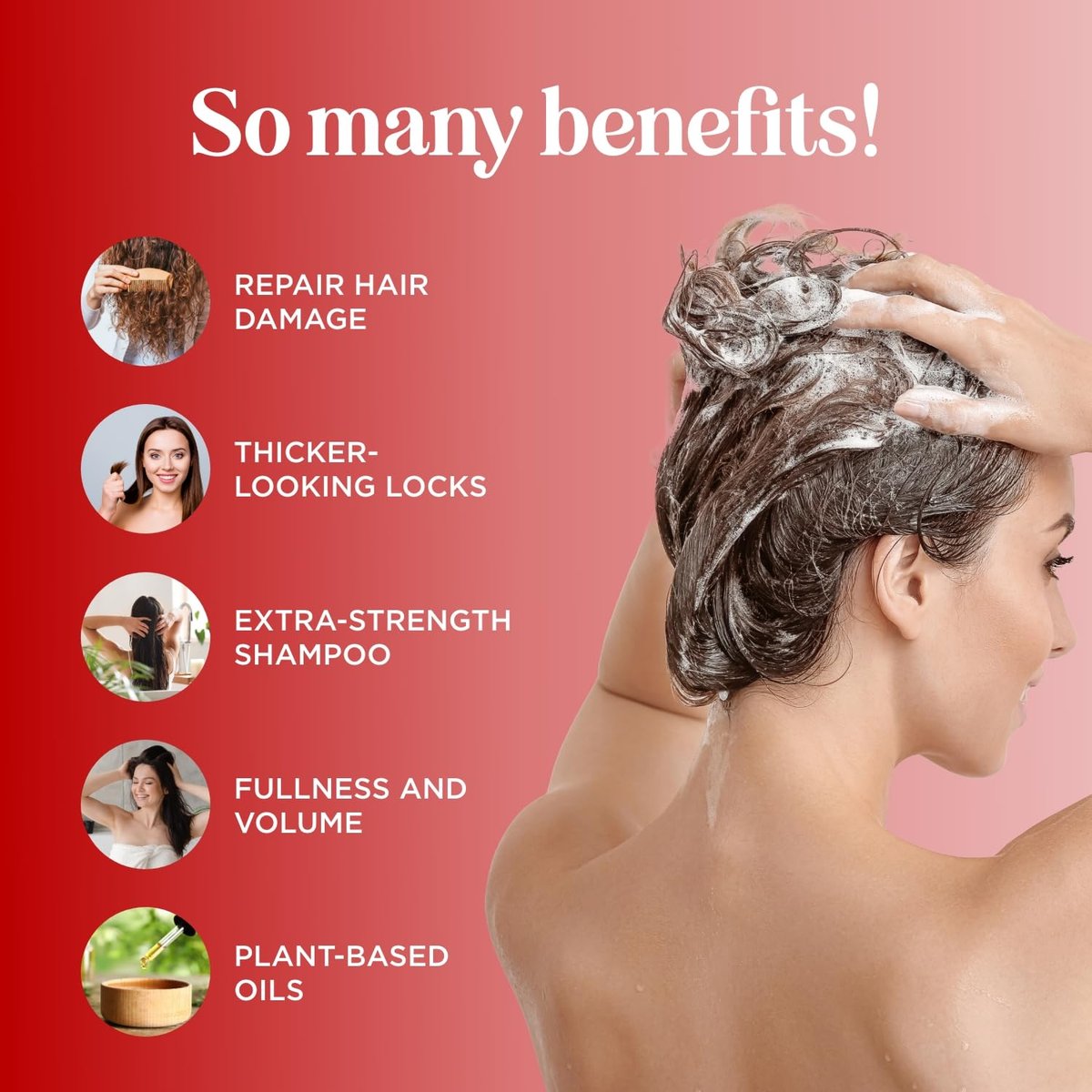 Ultra Biotin Shampoo for Thinning Hair - Extra Strength Volumizing Shampoo for Men and Women with B Vitamins and Rosemary Essential Oil - Sulfate Free Shampoo Biotin Formula for Hair and Scalp Care Avelisse