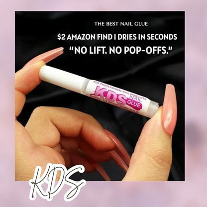 MadayFormula KDS Professional Nail Glue – 10 Pack Clear Nail Tip Extension Adhesive 0.075 Fl Oz Each