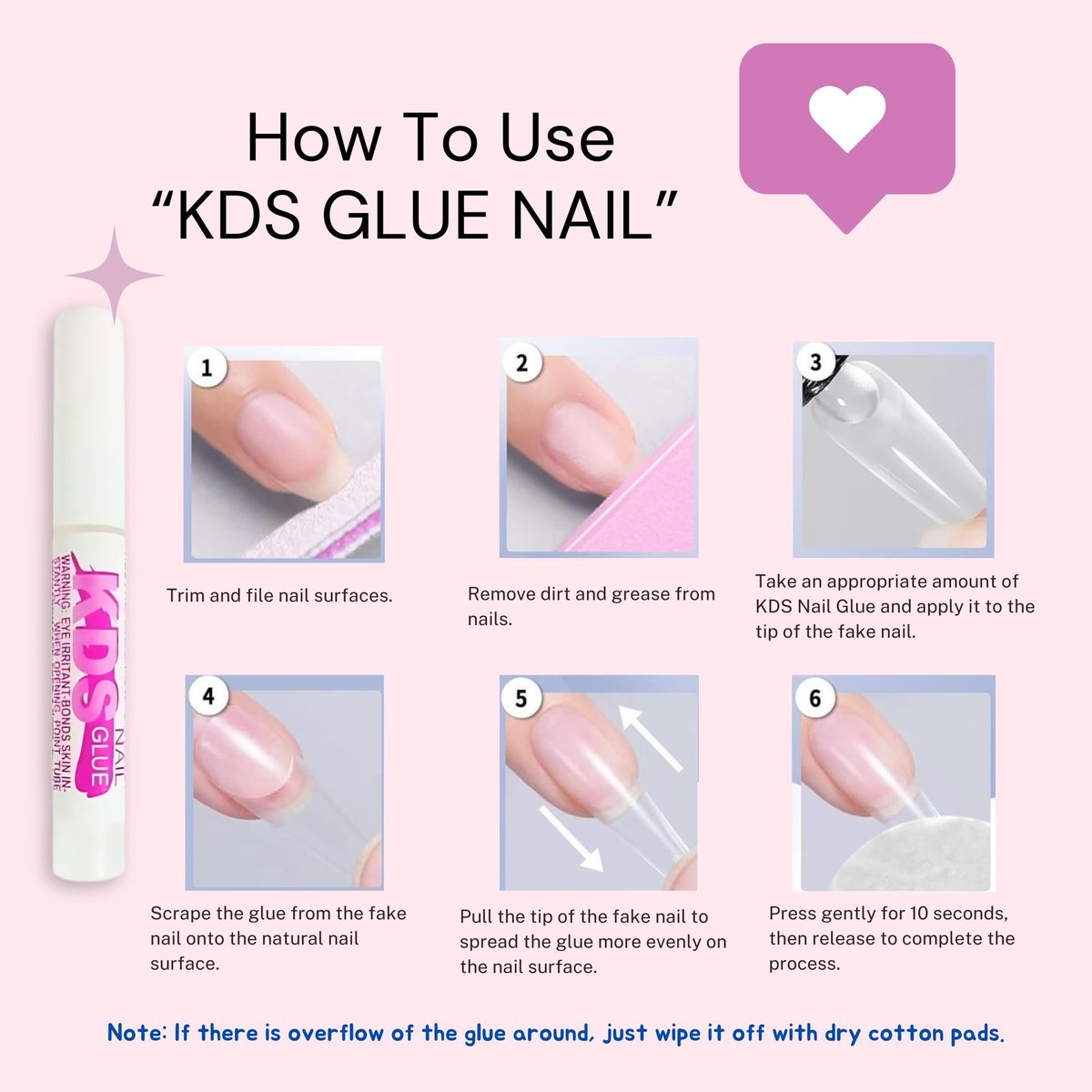 MadayFormula KDS Professional Nail Glue – 10 Pack Clear Nail Tip Extension Adhesive 0.075 Fl Oz Each - görsel 5