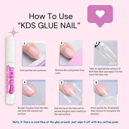MadayFormula KDS Professional Nail Glue – 10 Pack Clear Nail Tip Extension Adhesive 0.075 Fl Oz Each