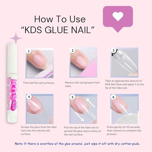 MadayFormula KDS Professional Nail Glue – 10 Pack Clear Nail Tip Extension Adhesive 0.075 Fl Oz Each - görsel 6