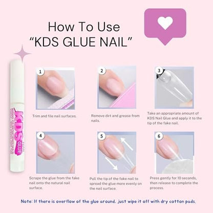 MadayFormula KDS Professional Nail Glue – 10 Pack Clear Nail Tip Extension Adhesive 0.075 Fl Oz Each