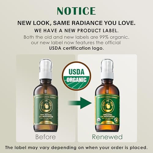 Ancient Greek Remedy Face Oil for Dry Skin - Organic Unscented Anti-Aging Serum with Jojoba, Rosehip, Almond, Olive, Vitamin E - Facial Gua Sha Oil & Natural Body Moisturizer for Women & Men 4 oz - görsel 4