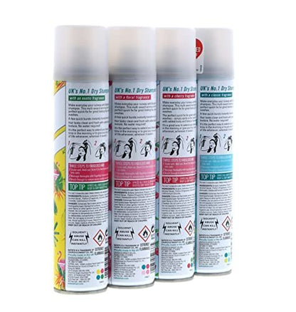 Batiste Dry Shampoo Original, Cherry, Blush, Tropical (4 Pack) 6.73 oz Avelisse