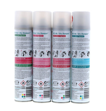 Batiste Dry Shampoo Original, Cherry, Blush, Tropical (4 Pack) 6.73 oz Avelisse