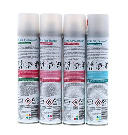 Batiste Dry Shampoo Original, Cherry, Blush, Tropical (4 Pack) 6.73 oz Avelisse