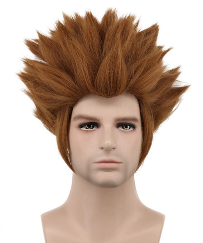karlery Men Short Straight Dark Brown Wig – Halloween Costume & Cosplay Party Wig