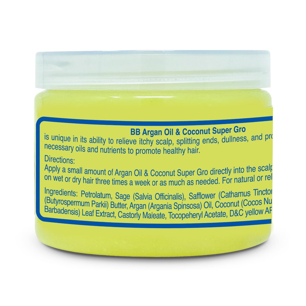 B&B Super Gro Conditioner 6 oz – Argan Oil, Coconut & Aloe for Curly, Dry & Damaged Hair - görsel 15