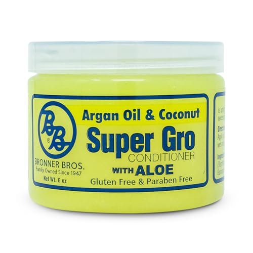 B&B Super Gro Conditioner 6 oz – Argan Oil, Coconut & Aloe for Curly, Dry & Damaged Hair - görsel 2