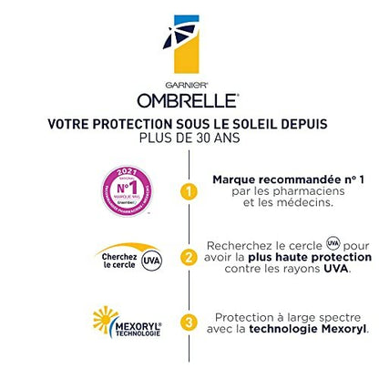 Garnier Ombrelle Complete Sensitive Advanced 60 SPF 200 mL - Face Sunscreen Avelisse