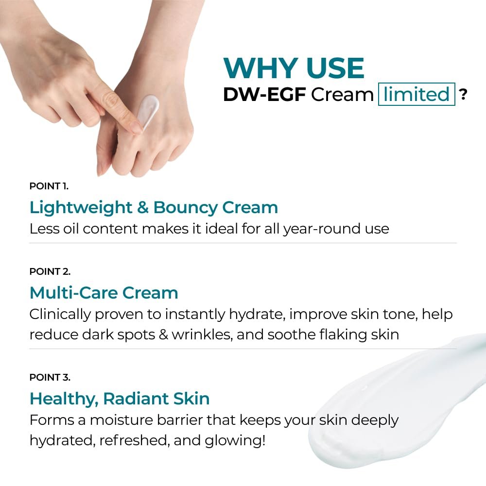 EASYDEW DW-EGF Cream Limited 2.36 oz – Anti-Aging Moisturizer with Human Epidermal Growth Factor & Hyaluronic Acid Collagen Avelisse