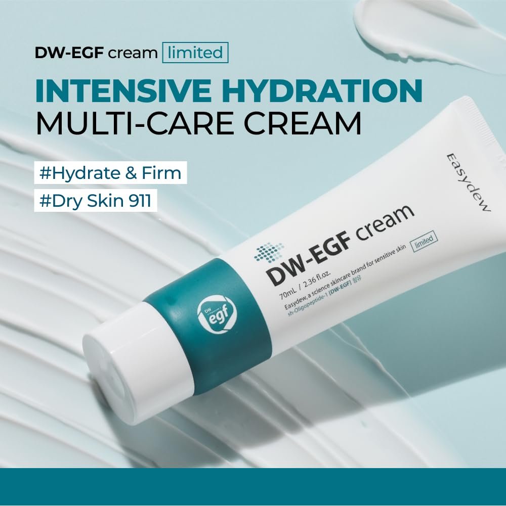 EASYDEW DW-EGF Cream Limited 2.36 oz – Anti-Aging Moisturizer with Human Epidermal Growth Factor & Hyaluronic Acid Collagen Avelisse