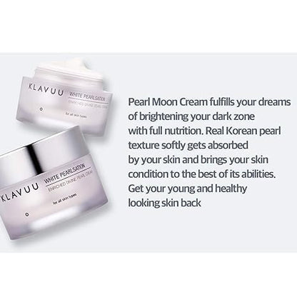 KLAVUU PEARLSATION Enriched Pearl Eye Cream – Niacinamide Anti-Aging Hydration, Dark Circles & Elasticity Treatment, Korean Skin Care (0.68 oz / 20 ml)
