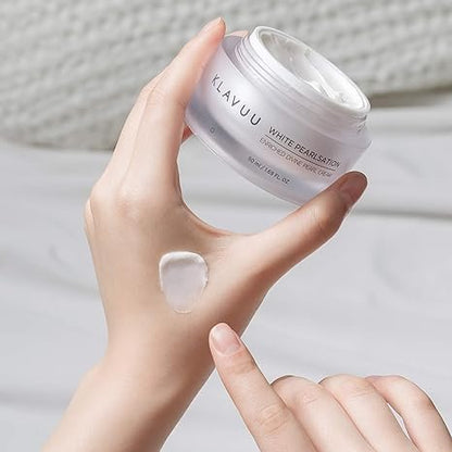 KLAVUU PEARLSATION Enriched Pearl Eye Cream – Niacinamide Anti-Aging Hydration, Dark Circles & Elasticity Treatment, Korean Skin Care (0.68 oz / 20 ml)