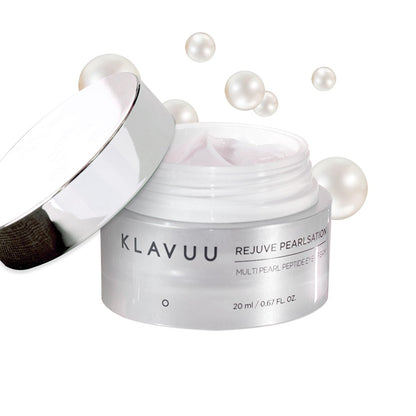 KLAVUU PEARLSATION Enriched Pearl Eye Cream – Niacinamide Anti-Aging Hydration, Dark Circles & Elasticity Treatment, Korean Skin Care (0.68 oz / 20 ml)