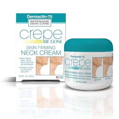 Dermactin Crepe Be Gone Firming Neck Cream – 3 oz, Anti-Aging & Hydrating Neck & Décolleté Treatment