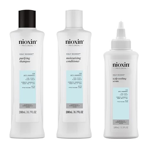 Nioxin Scalp Recovery Anti-Dandruff System Kit – Trial Size for Itchy & Flaky Scalp with Pyrithione Zinc Avelisse