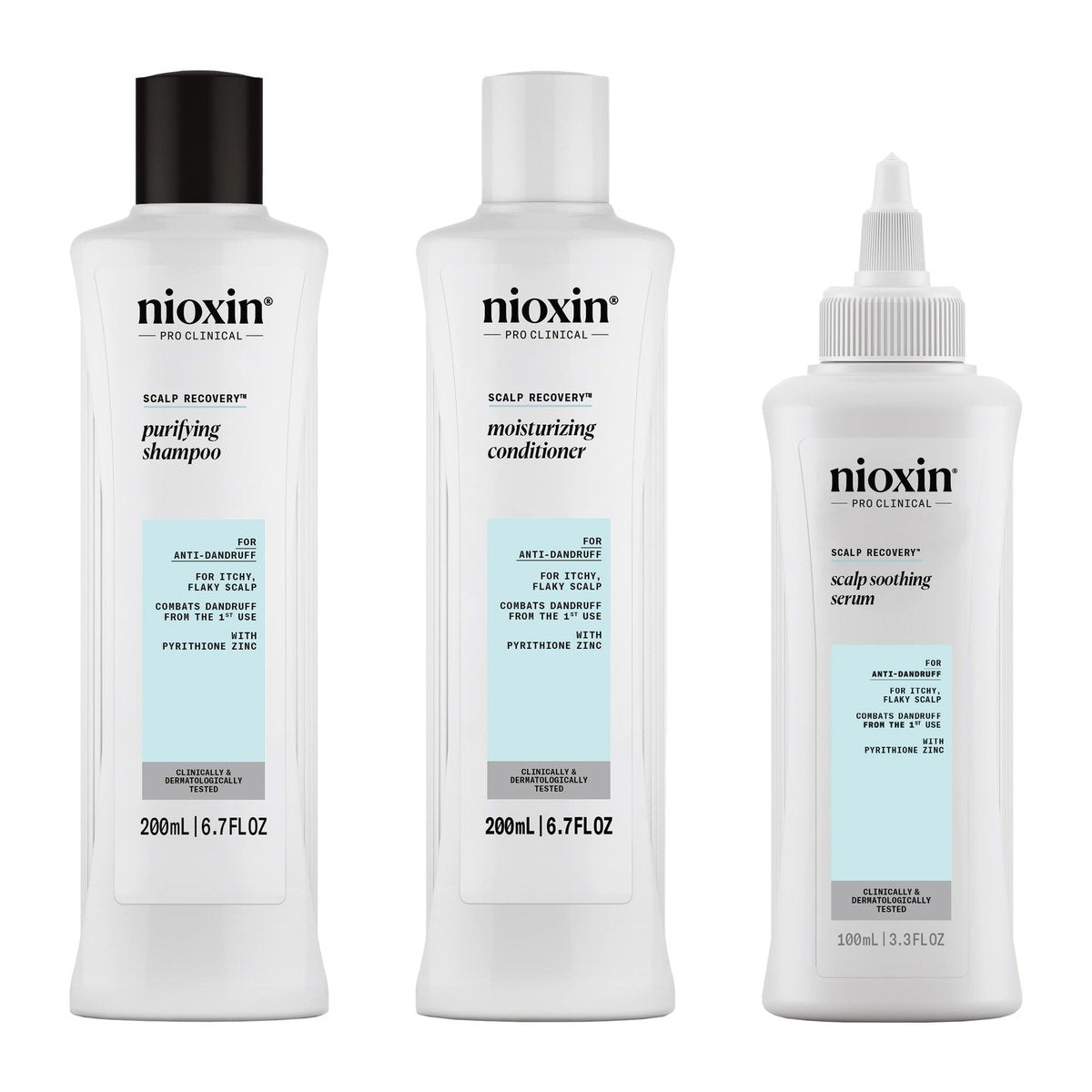 Nioxin Scalp Recovery Anti-Dandruff System Kit – Trial Size for Itchy & Flaky Scalp with Pyrithione Zinc Avelisse