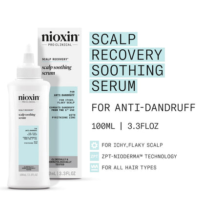 Nioxin Scalp Recovery System Scalp Soothing Serum with Pyrithione Zinc and Green Tea Extracts - 3.38 Fl Oz Avelisse