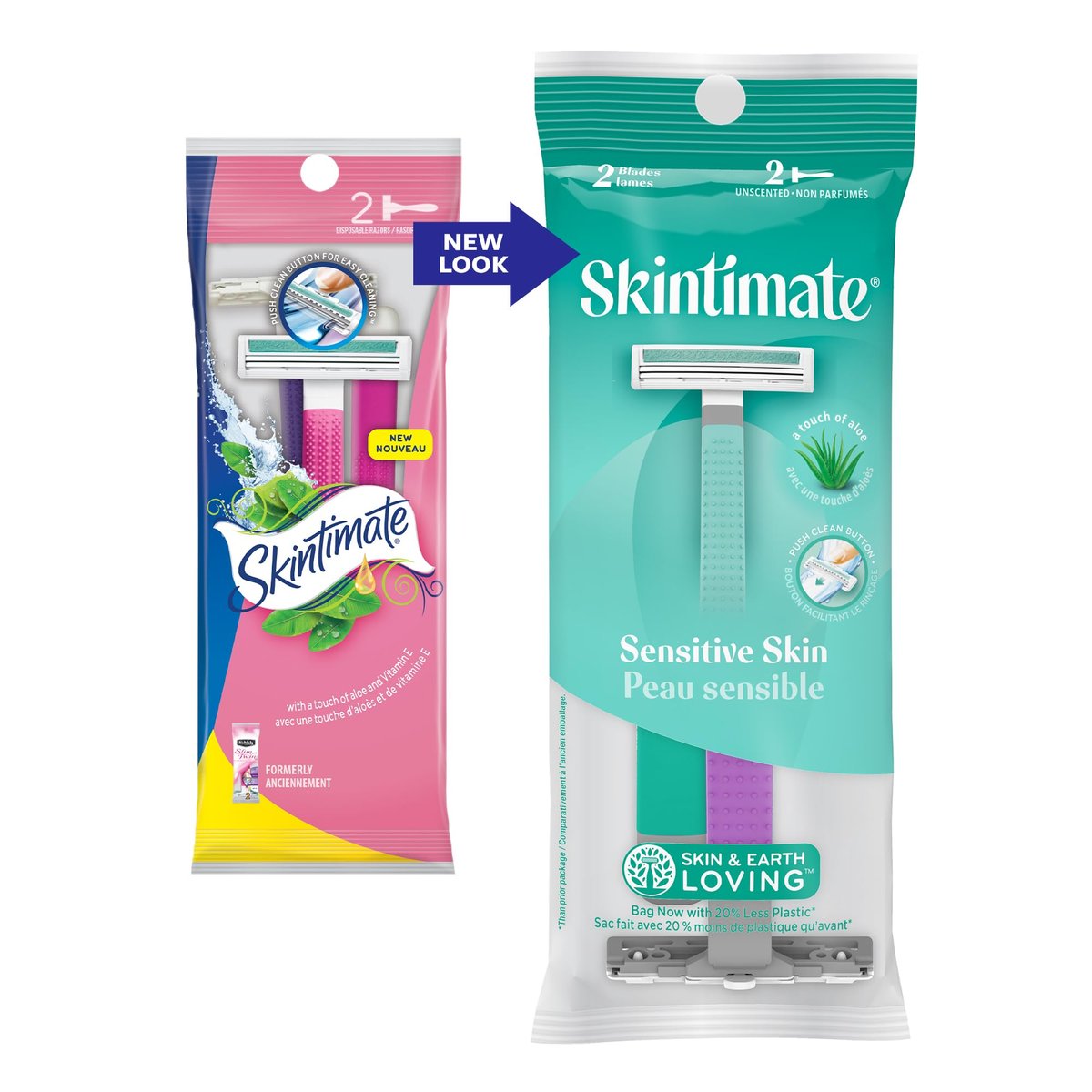 Skintimate Twin Blade Disposable Razor for Women - 12 Pack - görsel 11