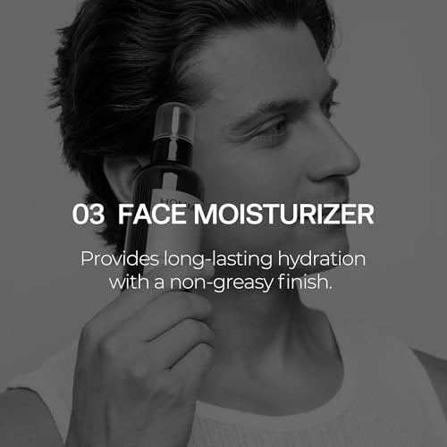 HommeFace Men's Daily Trio 3-Step Skincare Set - Face Wash, Herbal Spray Toner & Moisturizer with CICA, Tea Tree Leaf & Witch Hazel Extracts for All Skin Types Avelisse