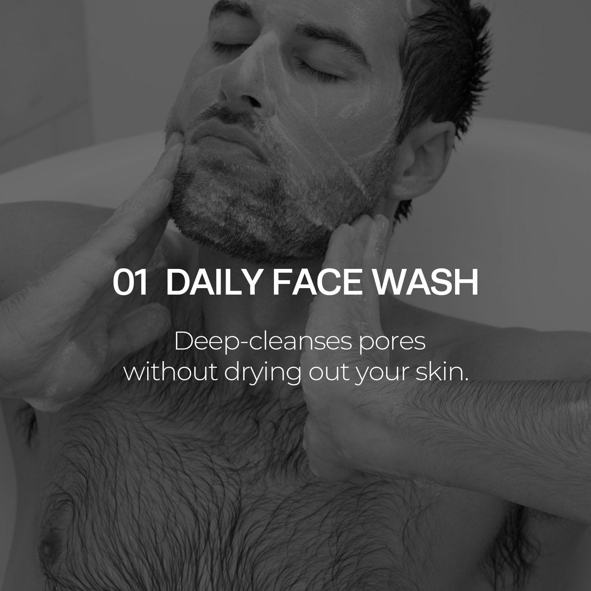HommeFace Men's Daily Trio 3-Step Skincare Set - Face Wash, Herbal Spray Toner & Moisturizer with CICA, Tea Tree Leaf & Witch Hazel Extracts for All Skin Types Avelisse