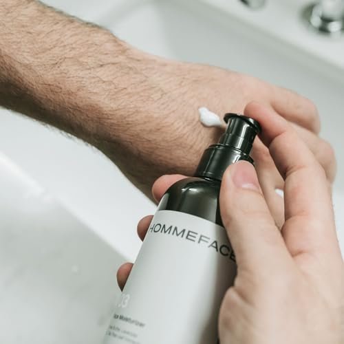 HommeFace Men's Daily Face Moisturizer - Hydrating & Nourishing Facial Lotion with Collagen, Witch Hazel & Cica Extracts (5.07 fl. oz.) Avelisse