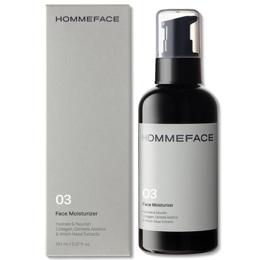 HommeFace Men's Daily Face Moisturizer - Hydrating & Nourishing Facial Lotion with Collagen, Witch Hazel & Cica Extracts (5.07 fl. oz.) Avelisse