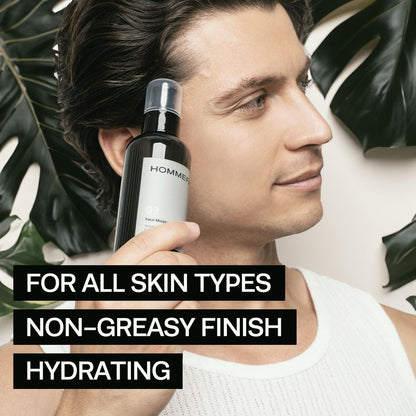 HommeFace Men's Daily Face Moisturizer - Hydrating & Nourishing Facial Lotion with Collagen, Witch Hazel & Cica Extracts (5.07 fl. oz.) Avelisse