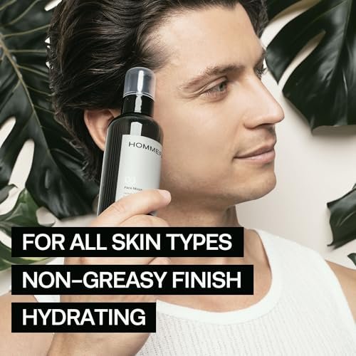 HommeFace Men's Daily Face Moisturizer - Hydrating & Nourishing Facial Lotion with Collagen, Witch Hazel & Cica Extracts (5.07 fl. oz.) Avelisse