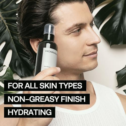 HommeFace Men's Daily Face Moisturizer - Hydrating & Nourishing Facial Lotion with Collagen, Witch Hazel & Cica Extracts (5.07 fl. oz.) Avelisse