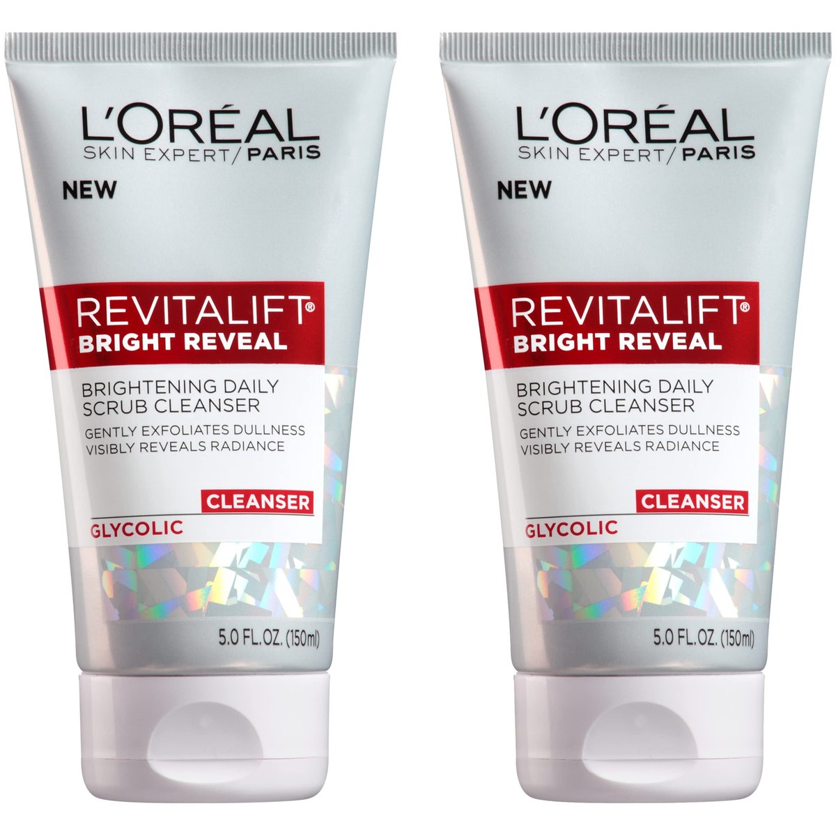 L'Oreal Paris Revitalift Bright Reveal Anti-Aging Facial Cleanser with Glycolic Acid, 5 fl. oz (Pack of 2) - görsel 1