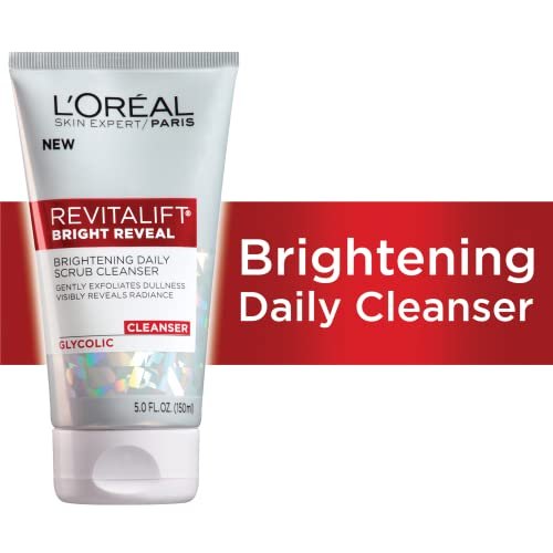L'Oreal Paris Revitalift Bright Reveal Anti-Aging Facial Cleanser with Glycolic Acid, 5 fl. oz (Pack of 2) - görsel 10