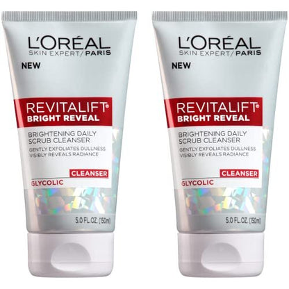 L'Oreal Paris Revitalift Bright Reveal Anti-Aging Facial Cleanser with Glycolic Acid, 5 fl. oz (Pack of 2)