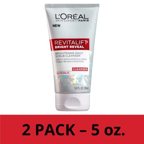 L'Oreal Paris Revitalift Bright Reveal Anti-Aging Facial Cleanser with Glycolic Acid, 5 fl. oz (Pack of 2) - görsel 14