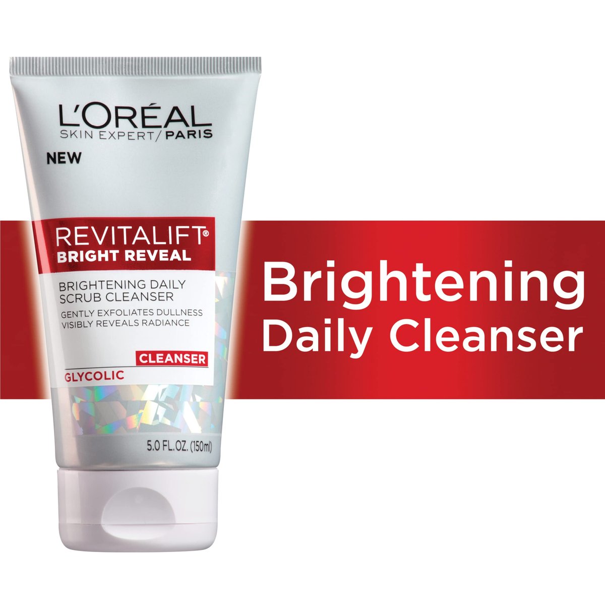 L'Oreal Paris Revitalift Bright Reveal Anti-Aging Facial Cleanser with Glycolic Acid, 5 fl. oz (Pack of 2) - görsel 9