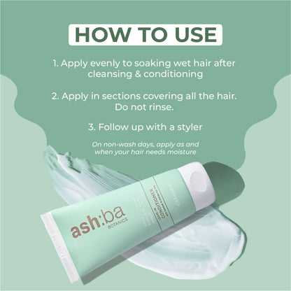 Ashba Botanics Leave-in Conditioner Frizzy Hair Fixer - Moisturizing Hair Cream for Dry & Dehydrated Hair with Rosemary Extracts - 8 Fl Oz