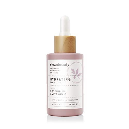 Clean Beauty Hydrating Rose Petal Facial Oil with Rosehip Oil & Vitamin E - Reduce Fine Lines & Dark Spots, Moisturize & Nourish (1.83 fl oz) Avelisse