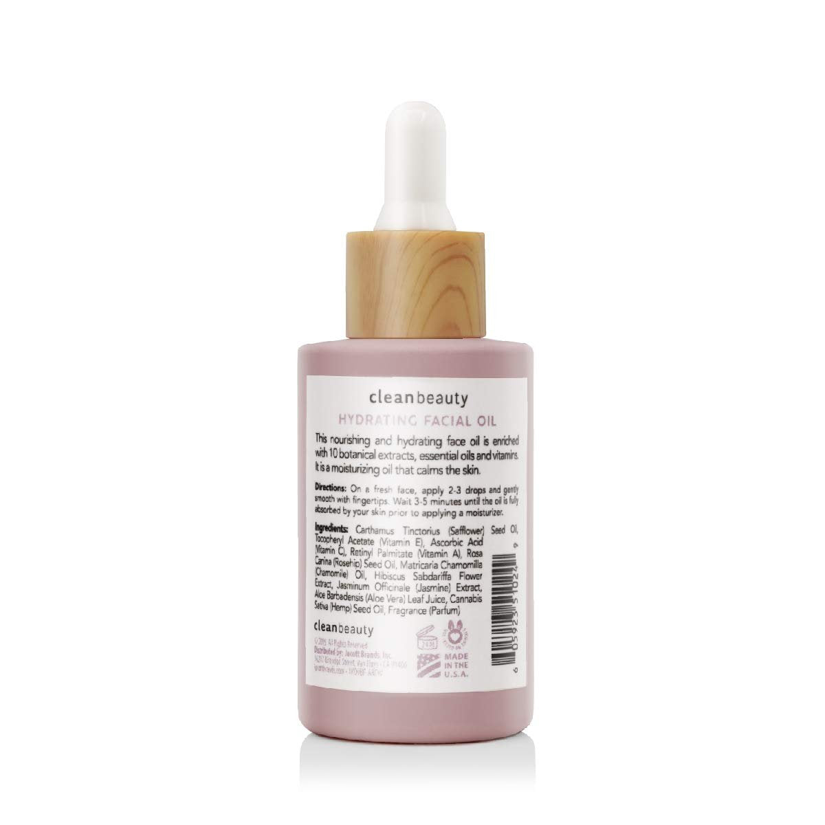 Clean Beauty Hydrating Rose Petal Facial Oil with Rosehip Oil & Vitamin E - Reduce Fine Lines & Dark Spots, Moisturize & Nourish (1.83 fl oz) Avelisse