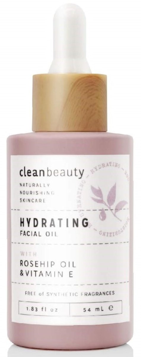 Clean Beauty Hydrating Rose Petal Facial Oil with Rosehip Oil & Vitamin E - Reduce Fine Lines & Dark Spots, Moisturize & Nourish (1.83 fl oz) Avelisse